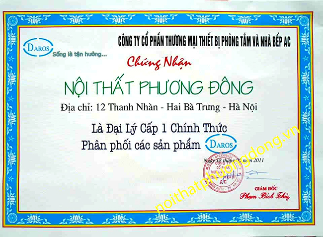 chứng nhận Daros