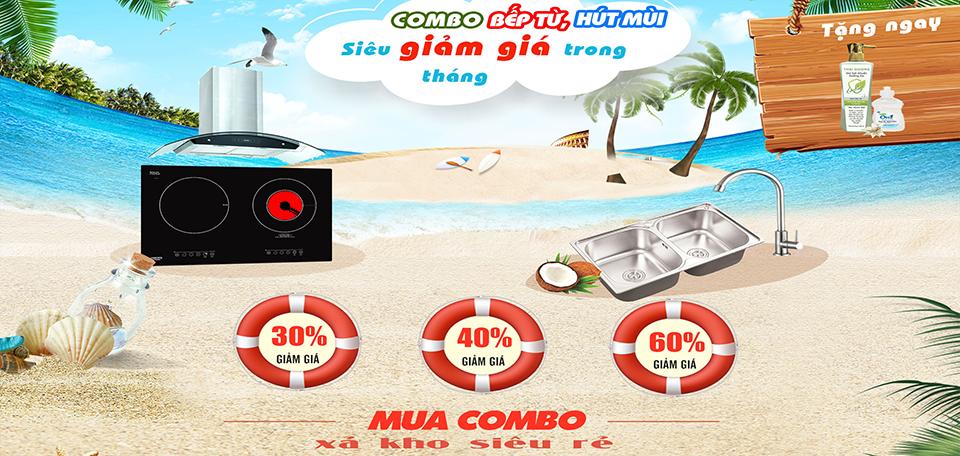 Chương trình mua combo bếp từ hút mùi giảm giá trong tháng