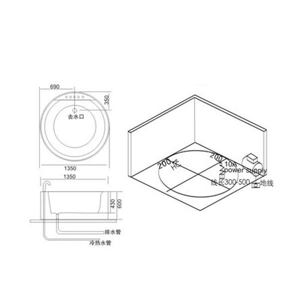 bản vẽ bồn tắm rudylux
