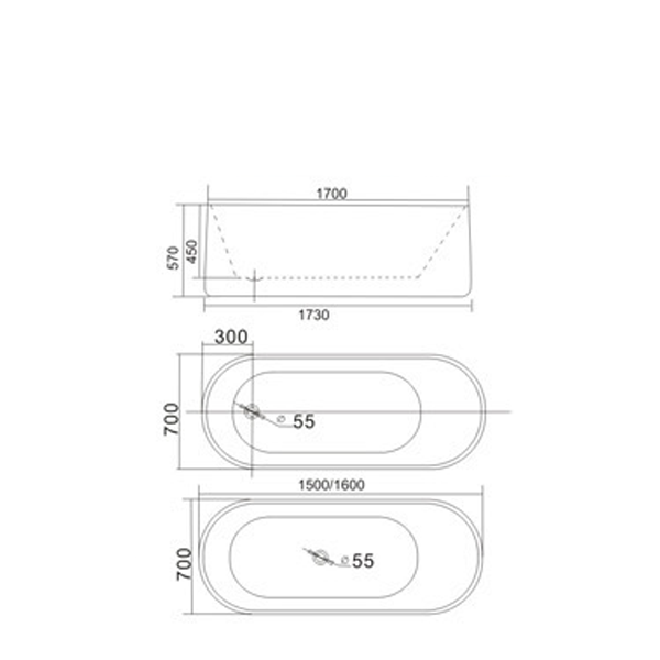 bản vẽ kỹ thuật bồn tắm 1101