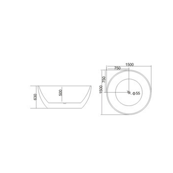 bản vẽ bồn tắm rudylux 6121