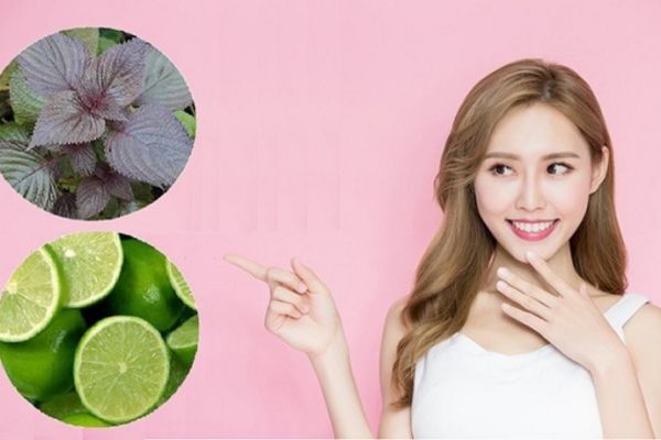 Xông mặt bằng lá tía tô và sả chanh