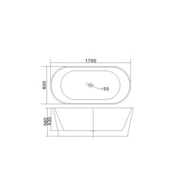 bản vẽ bồn tắm rudylux 116-1