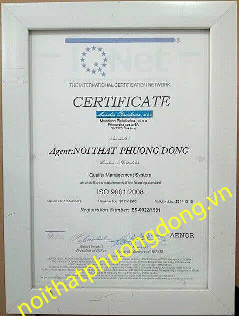 giấy chứng nhận Munchen