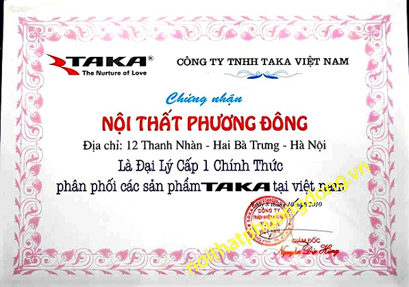 giấy chứng nhận địa chỉ bán bếp điện từ taka của nhật bản