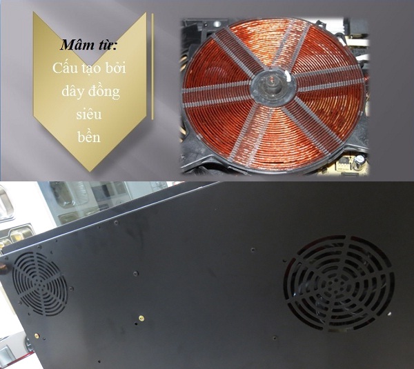 mâm từ và quạt tản nhiệt