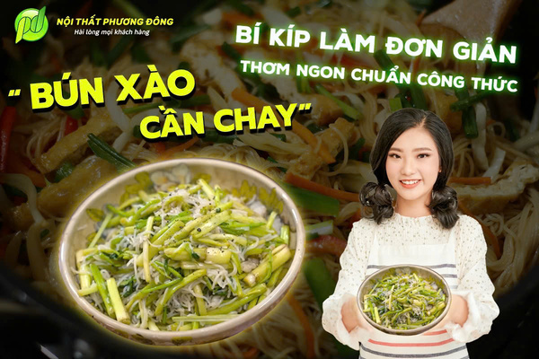 Món chay ngon - Bún xào cần chay