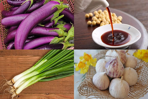  Các nguyên liệu làm cà tím nướng xốt
