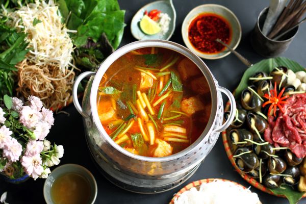 Canh riêu ốc nhồi
