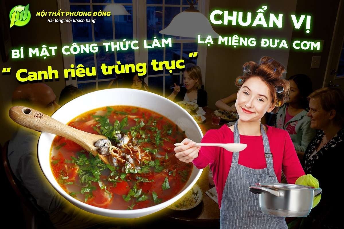 Canh riêu nấu trùng trục