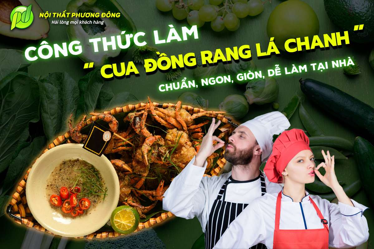 Cua đồng rang lá chanh