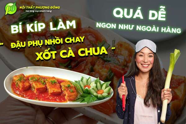 Cách làm đậu phụ nhồi chay xốt cà chua