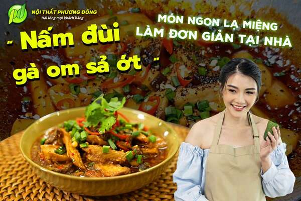 Công thức làm nấm đùi gà om sả ớt