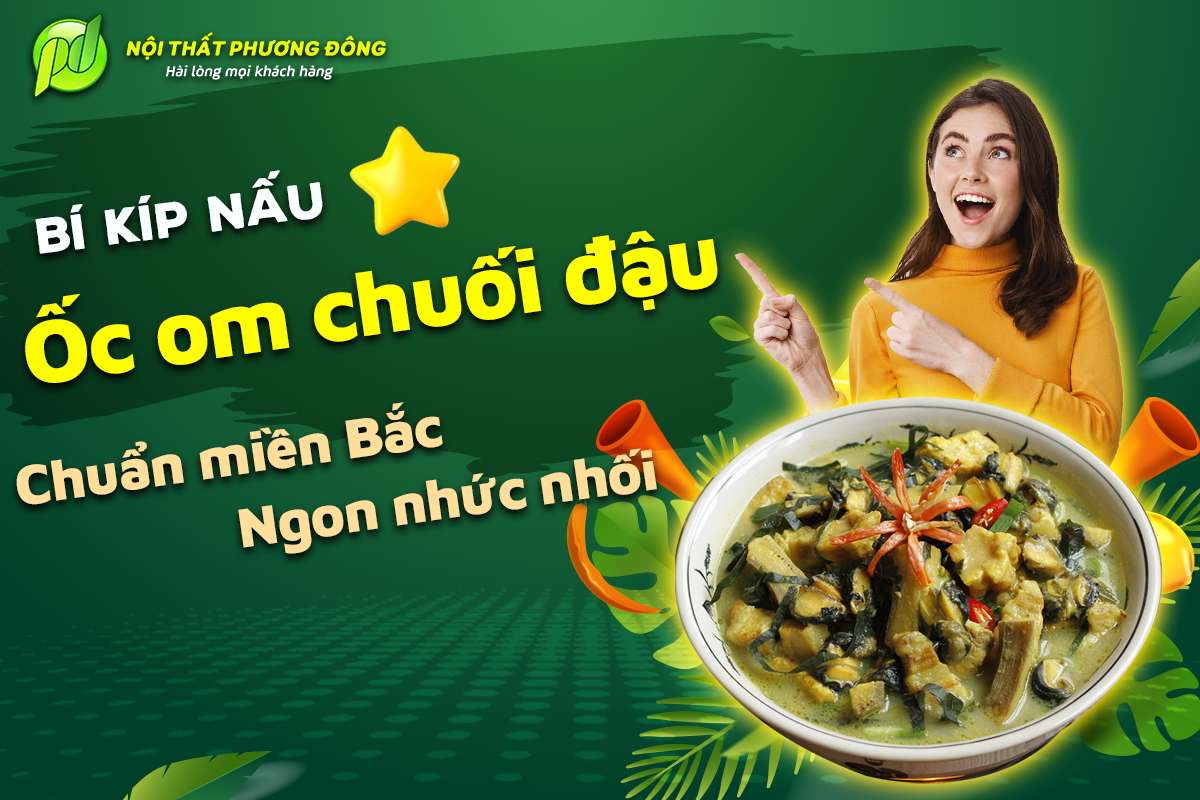 Ốc om chuối đậu