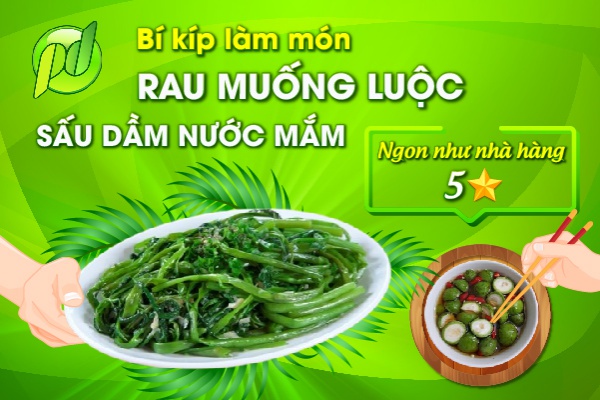 Rau muống luộc