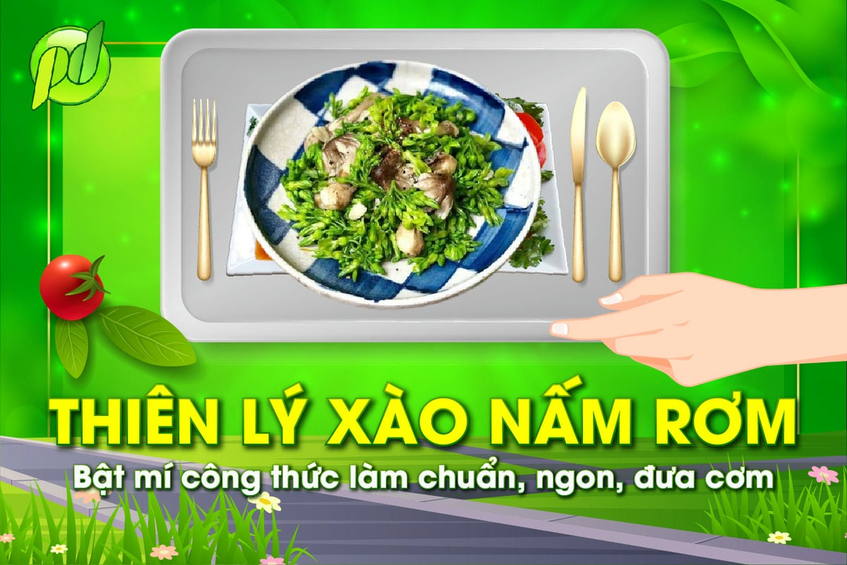 Thiên lý xào nấm rơm