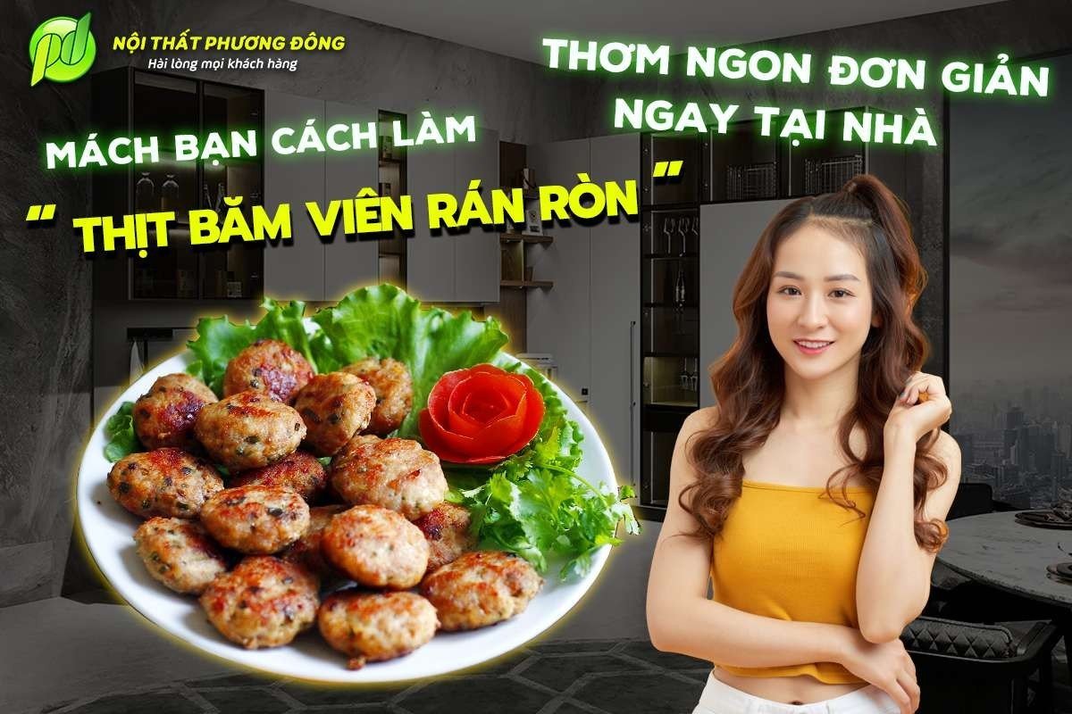 Thịt băm viên rán giòn