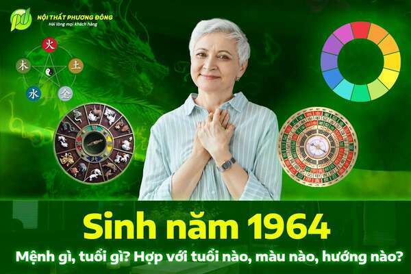 Sinh năm 1964 mệnh gì, tuổi gì? Hợp với tuổi nào, màu nào, hướng nào?