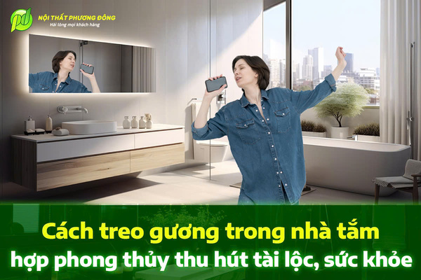 Cách treo gương trong nhà tắm hợp phong thủy thu hút tài lộc, sức khỏe