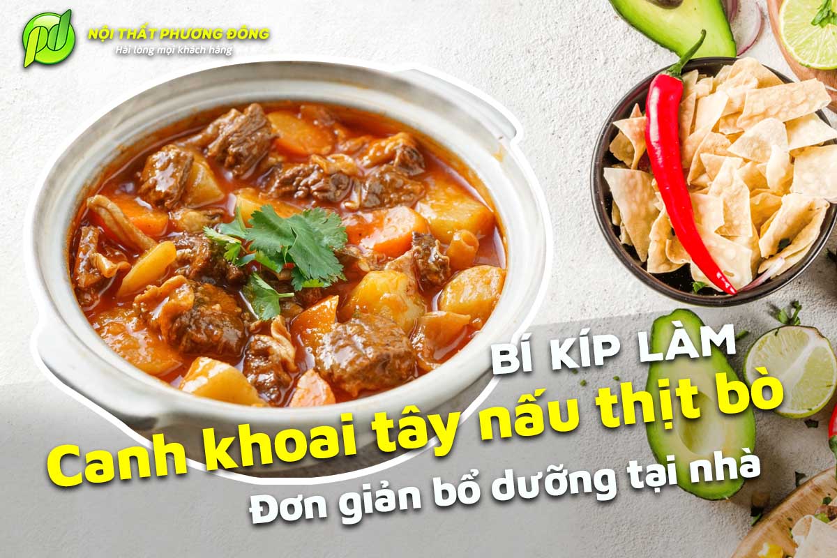 Canh khoai tây nấu thịt bò