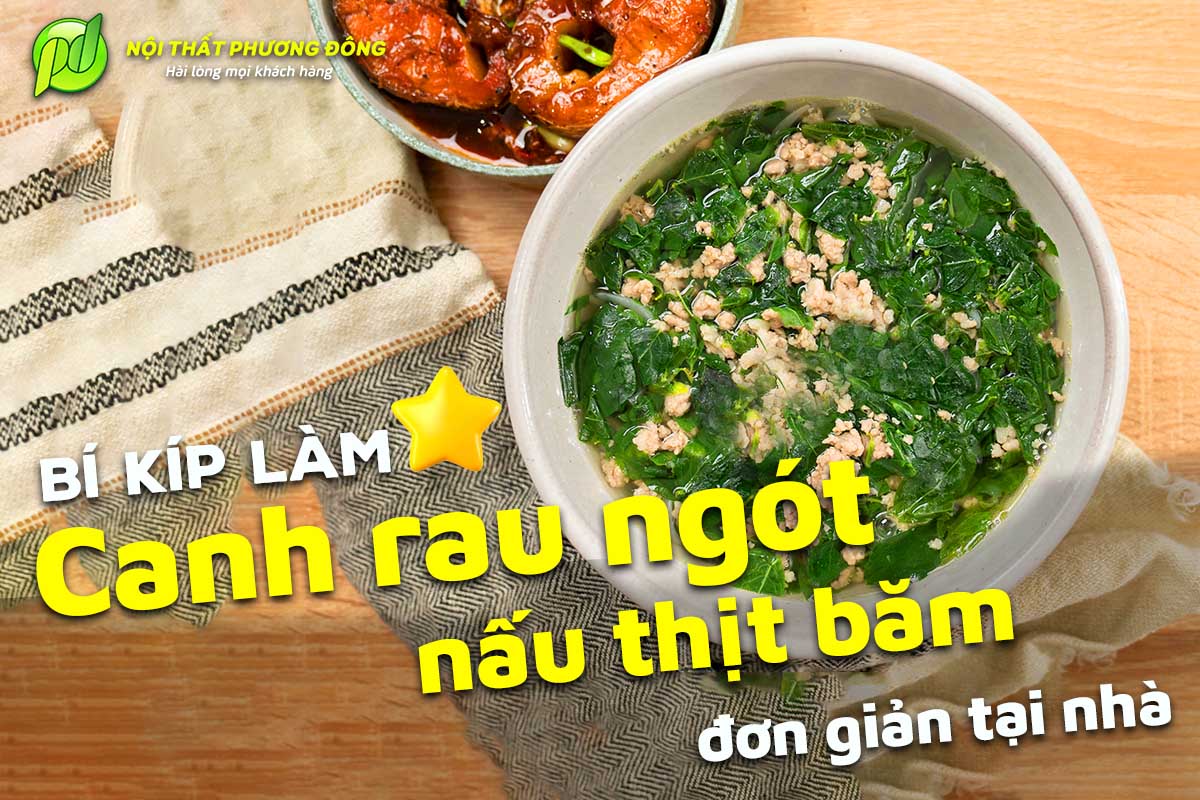 Canh rau ngót nấu thịt băm