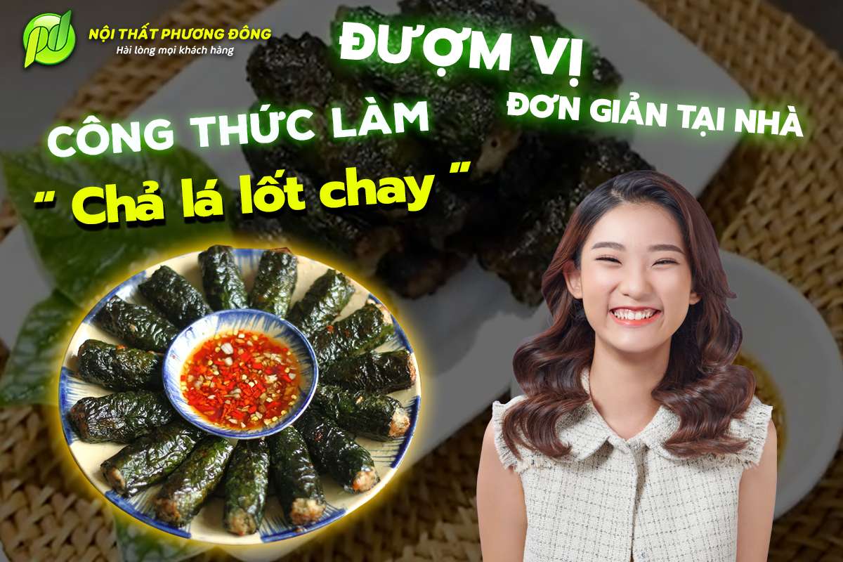 Chả lá lốt chay