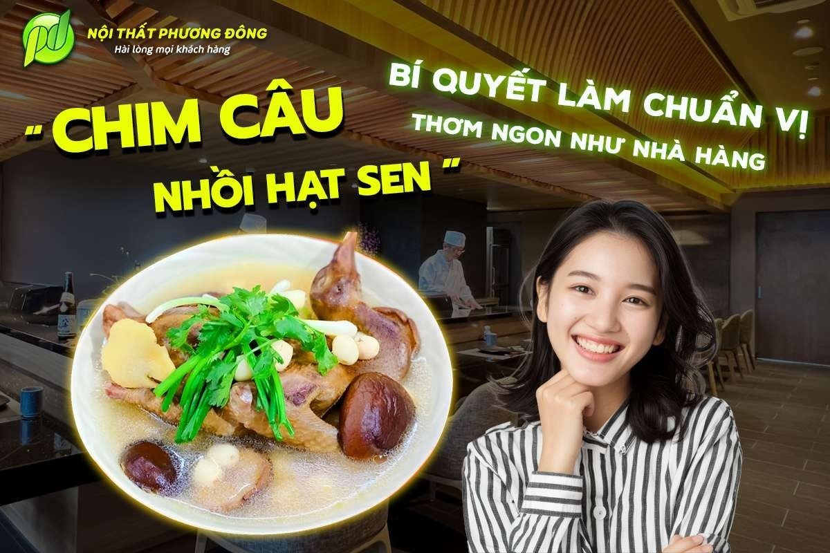 Chim bồ câu hầm hạt sen