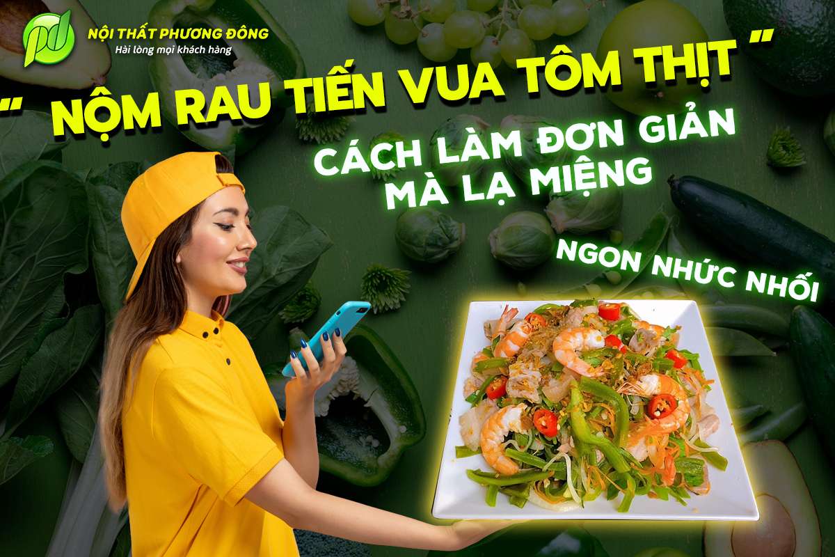 Nộm rau tiến vua tôm thịt